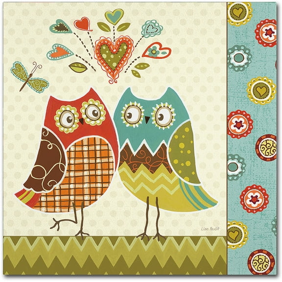 Trademark Fine Art "Owl Wonderful II" Canvas Art by Lisa Audit