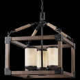 thumbnail image 2 of Dunning 3 Light Chandelier - Stardust with Creme Parchment Glass, 2 of 2