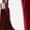 Burgundy, variant on Rumple Velvet Over The Knee Clear Heel Boots