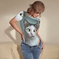 thumbnail image 5 of Daiia Funny Cat Women'S Crew Neck Short Sleeve Slim Fit T Shirts Tops Basic Bodysuit Leotard Clothing-X-Large, 5 of 9