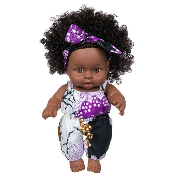 Toys Baby Toys Curly Baby Toy Black Baby Black 8-Inch Black Cute Education Toys For Boys Girls