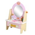 thumbnail image 1 of Juguete de mesa de vestir para niños de madera, juego de belleza de juego de rol educativo, juguetes de mesa de maquillaje de simulación para regalos, 1 of 9