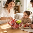 thumbnail image 5 of Berry Washing Bowl, Self‑Spinning Fruit Washer Colander With Drain Holes, Hands‑Free Rinsing Ceramic Drainage Basket, Quick Strain Design For Strawberries, Blueberries, Grapes And Tomatoes, 5 of 5