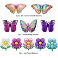 thumbnail image 3 of 10 Pcs Butterfly Foil Balloons Balloons Colorful Butterfly Balloons and Flower Shaped Balloon Butterfly Party Balloon Spring Summer Floral Balloons for Theme Party Baby Shower Wedding Birthday, 3 of 4