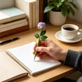 thumbnail image 6 of Under $1 dollars!Ballpoint Pens, Creatives Rose Flower Ballpoint Pen Simulation Rose Bouquet Gift Pen Cute Stationery ForFestal Times Decorative Pen Novelties Present For Friend 1ml, Purple, 6 of 7