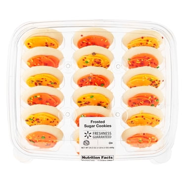 Freshness Guaranteed Yellow and Orange Frosted Sugar Cookies, 24.3 oz, 18 Count