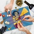 thumbnail image 4 of Fitness Cutting Board, Pop Art Woman Doing Exercises with Dumbbells Healthcare Vitality Retro Style, Decorative Tempered Glass Cutting and Serving Board, Large Size, Multicolor, by Ambesonne, 4 of 5