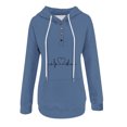 thumbnail image 4 of ICHUANYI Clearance Women's Fashion Printed Pocket Long Sleeve Blouse Casual Tops Sweatershirt Button Hoodies ICHUANYI "ICHUANYI", 4 of 6