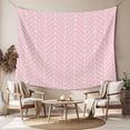 thumbnail image 2 of Pink Geometric Tapestry for Bedroom Wall Hanging Tapestry, Modern Minimalism Solid Color Striped Ceiling Backdrop Tapestries Poster Blanket Wall Decor for Teens Room Living Room Dorm 59" x 90", 2 of 8