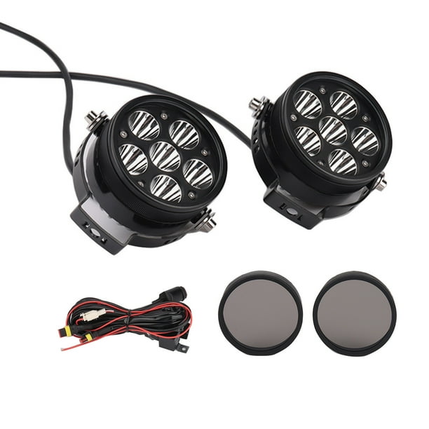 Focos de motocicleta 6LED Luces auxiliares LED universales con interruptor a prueba de agu Irfora Faros de motocicleta