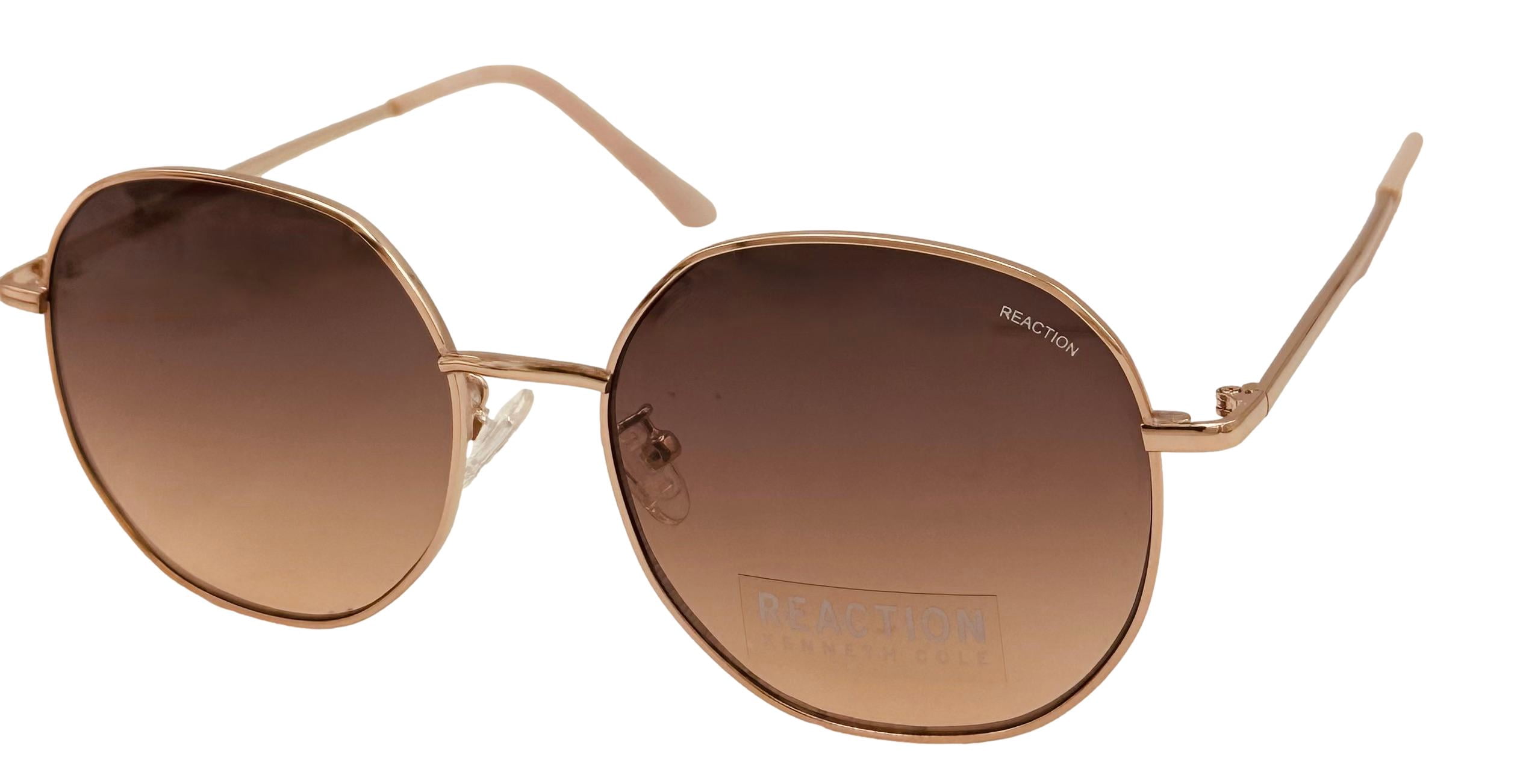 Kenneth Cole Reaction Men's Round Gold Metal Gradient Sunglasses
