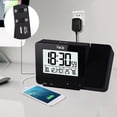 thumbnail image 2 of Infactory Radio Projection Alarm Clock: Projection Radio Alarm Clock, Thermo/Hygrometer, 2 Alarm Times, Usb Charging Port (Alarm Clock With Projection), 2 of 6