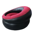 thumbnail image 3 of OULII 1Pc Red Inflatable Sofa Air Sofa Portable PVC Lazy Couch Foldable Comfortable Outdoor Seat, 3 of 7