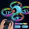 Dwi Dowellin 10 Minutes Long Flight Time Mini Drone for Kids with Blinking Light One Key Take Off Spin Flips RC Nano Quadcopter Toys Drones for Beginners Boys and Girls, Blue