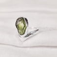 thumbnail image 3 of Natural Peridot Ring, Rough Peridot Gemstone Ring, August Birthstone, Crown V Ring, 925 Sterling Silver, Womens Ring, Christmas, Thanksgiving, Handmade, Statement Jewelry, Rough Gemstone Jewelry, 3 of 5
