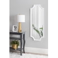 thumbnail image 5 of Kate and Laurel Hogan Wood Framed Full-length Wall Mirror with Scallop Corners, 18x48 Inches, White, 5 of 7