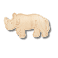thumbnail image 2 of Unfinished Wood Etched Rhino Shape | Paint By Line Crafts 5" / 1/8", 2 of 2