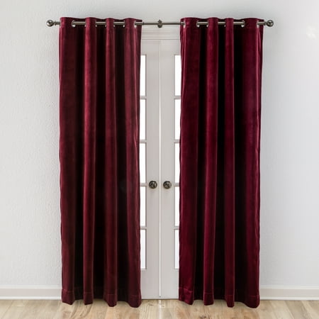 Burgundy Velvet Curtains - MoDRN Glam Velvet Panel Pair