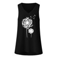 thumbnail image 5 of Fridja Débardeurs d'Été pour Femmes Col en V Imprimé Queue d'Aronde Sans Manches T-Shirt, 5 of 5