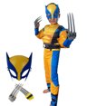 thumbnail image 2 of Máscara de lujo para niños, disfraz de Wolverine para Cosplay, Halloween, Navidad, Año Nuevo, superhéroe, fantasía, 2 of 5