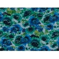 thumbnail image 2 of Zelouf Floral Print On Mjc With Swirl Trans  , Sewing, DIY, Crafts Fabric by the Yard, Lime/turq, 5 Yard, 2 of 2