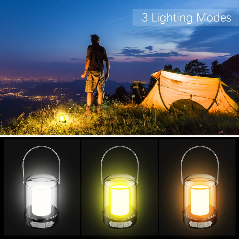 Lepro 4-Pack LED Camping Lanterns, Camping Accessories, 3 Lighting
