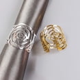 thumbnail image 4 of MKLZ Set of 6 Rose Napkin Rings, Gold Napkin Holders for Table Decor, 4 of 4