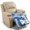 Blue - Hibiscus, variant on DISNIMO Patchwork Print Sofa Cover Rose Daisy Print Reclining Chair Cover Quilted Armchair Slipcover