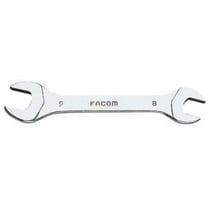 Facom Open End Wrench,Satin,8 x 9mm,3-1/2 in FM-22.8X9