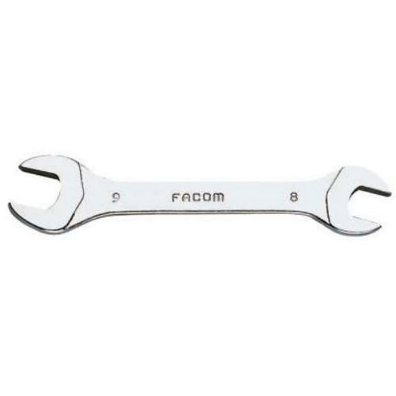 Facom Open End Wrench,Satin,8 x 9mm,3-1/2 in FM-22.8X9