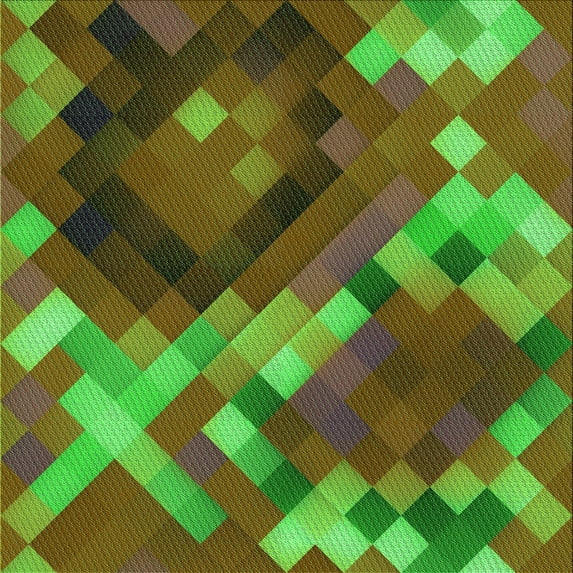 Ahgly Company Indoor Square Patterned Green Apple Green Area Rugs, 4' Square