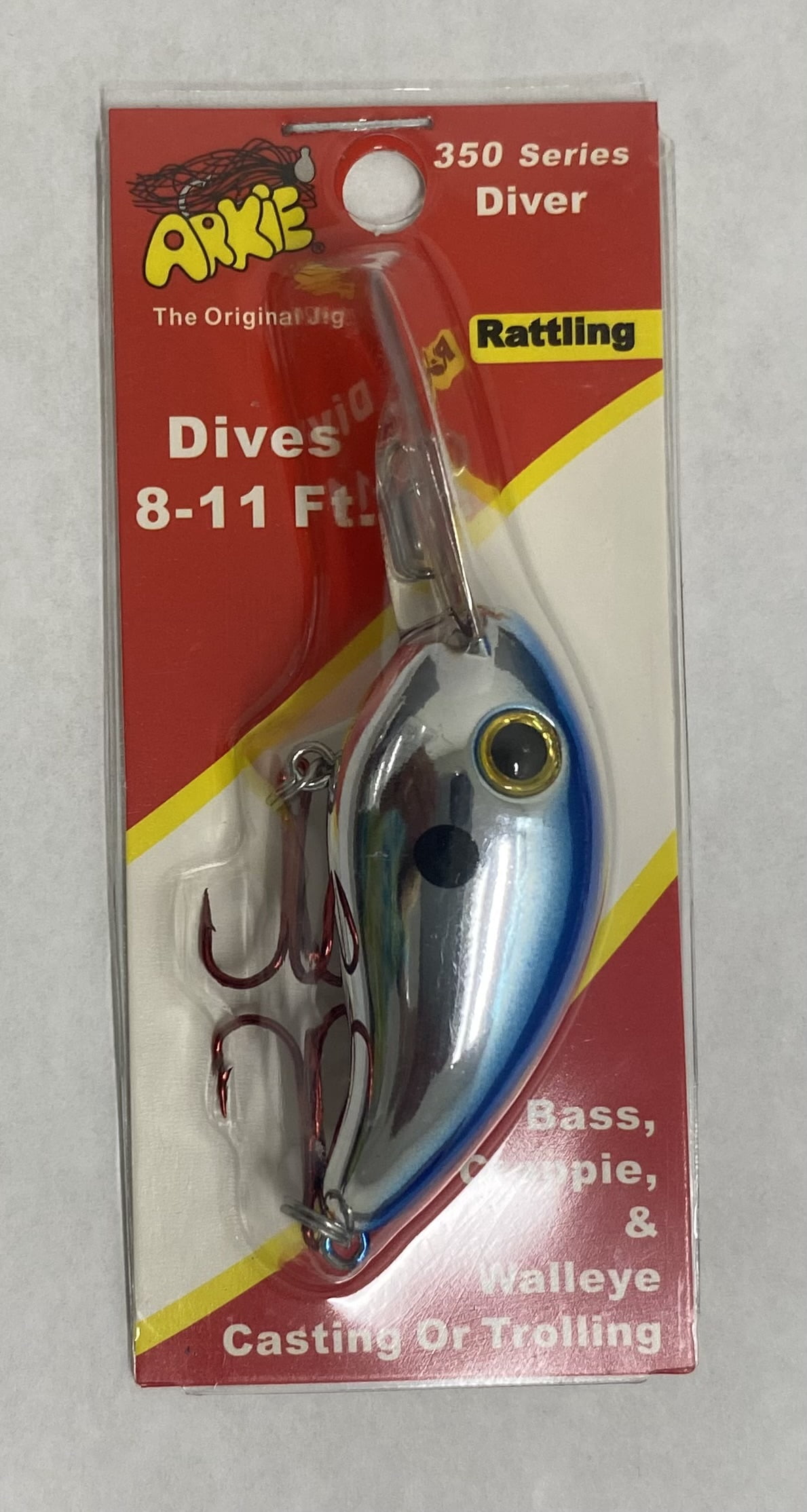 Arkie Lures 350 Series Crankbait Fishing Lure Blue Shiner, dives 2