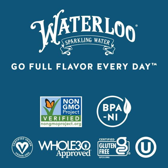Waterloo Sparkling Water Variety Pack,Waterloo Sparkling Water Variety Pack Raspberry Nectarine, Blackberry Lemonade, Summer Berry 12 fl oz Cans 12 fl oz Cans, (6 Pack)
