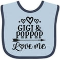 thumbnail image 3 of Inktastic Gigi and Poppop Love Me Girls Baby Bib, 3 of 4