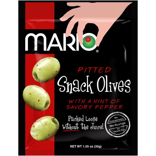 Camacho Foods Pitted Snack Olives, Variety Pack, 1.05 oz Pouches (Pack of 12)