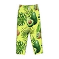 thumbnail image 4 of Sigee Kiwi and Avocado Print Women's Soft Pajama Pants - Breathable and Comfortable Lounge Sleep Bottoms with Elastic Waistband and Pockets-X-Large, 4 of 9