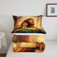 thumbnail image 4 of YST 3Pcs Lion Comforter Set Soft Microfiber Wild Lion Bedding Full Size 3D Animal Bedding Comforter Sets with 2 Pillowcases, 4 of 6
