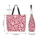 thumbnail image 5 of Balery Red Flowers Bolsa Tote Estilo Estético con Cremalleras, Bolsa de Hombro, Bolsa de Compras Grande y Plegable, 5 of 8