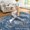 thumbnail image 6 of Haperlare Area Rug for Living Room Washable Rug Vintage Rug Boho Distressed Area Rug Oriental Rug Large Floor Carpet for Bedroom Home Office, 5' x 7' Blue, 6 of 6