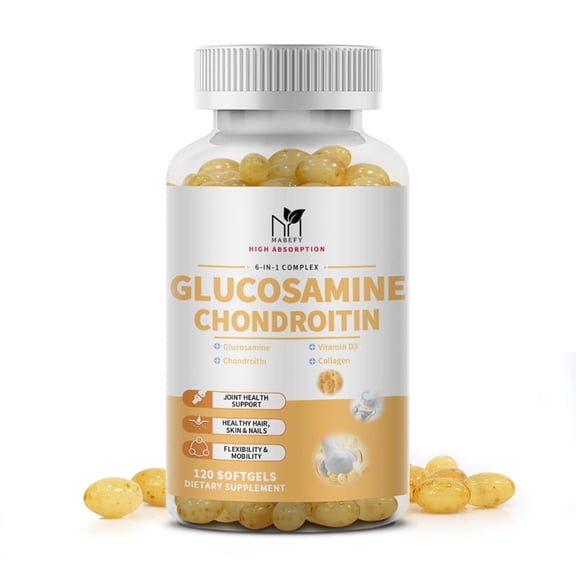 Glucosamine Chondroitin MSM Capsules - Joint Support Supplement - Relief for Back, Knees & Hands - 120 Capsules