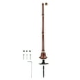 thumbnail image 2 of Gama Sonic Outdoor 5-Foot Lamp Post, Durable Aluminum, Concrete or In-Ground Installation, 3-inch Fitting for Pole Lights, Bronze DPEZ5F5, 2 of 3