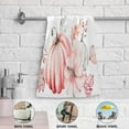 thumbnail image 4 of Dreamtimes Pink Pumpkin Leaves Hand Towels 2 PCS, Ultra Soft and Highly Absorbent, Watercolor Fall Harvest Decorative Fingertip Towel for Home, Bathroom, Kitchen, 28.3"x14.4", 4 of 5