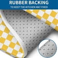 thumbnail image 4 of Yellow White Checkerboard Checkered Pattern Bathroom Rugs Sets 3 Piece,Toilet Cover Set,Absorbent Non Slip Bathroom Mats Sets with U-Shaped Contour Rug Toilet Rug Set, 4 of 5
