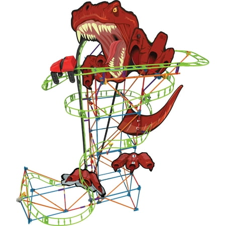 K'NEX Thrill Rides â€“ T-Rex Fury Roller Coaster 478 Piece Building Set