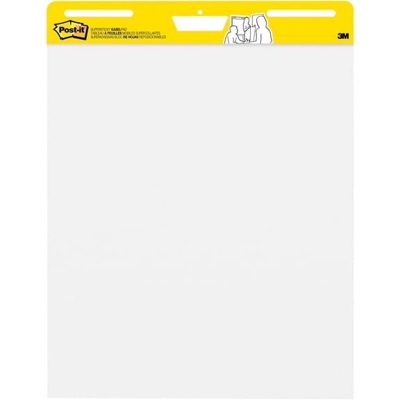 Self-Stick Plain White Paper Easel Pads