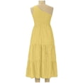 thumbnail image 5 of Womens Summer Dresses Casual One Shoulder One Shoulder Maxi Dress Ladies Sleeveless Beach Dresses, 5 of 8