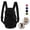 Black, variant on Pet Carrier Backpack Front Pack,Dog Cat Carrier Travel Bag Adjustable Straps Legs Out for Small Medium Pets (M,Pink)