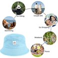 thumbnail image 5 of Sombrero de pescador, sombrero para el sol para mujer, sombrero tipo cubo, sombrero de algodón, sombrero plegable con protección solar para mujeres y hombres, actividades al aire libre, 5 of 5