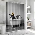 thumbnail image 6 of Funny Cow Shower Curtain, Waterproof Shower Curtains for Bathroom, Cute Art Vintage Lovely Animals on Bathtub Washable Fabric Bathtub Curtain Set Bath Decor with 12 Hooks Long 72"x84", 6 of 8