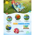 thumbnail image 6 of Adnoom Inflatable Water Slide w/550W Blower,Obstacle Bouncy House for Kids 3~10, Wet&Dry Backyard Bounce House w/Jumping Area,Pool,Slide,Climbing Wall,Water Gun, Basketball Hoop, 6 of 7